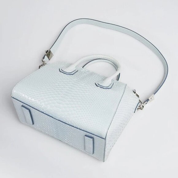 Givenchy Blue Clair Python Leather Small Antigona Bag - Picture 3 of 11